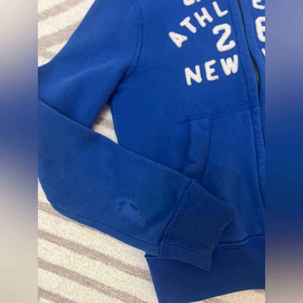 💙 Abercrombie Kids Blue Zip Up Jacket - Muscle Fit - Abercrombie & Fitch - Picture 7 of 7
